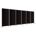 vidaXL Spanische Wand 6-teilig Schwarz, Raumtrenner für Wohnzimmer & Schlafzimmer, 520x180cm Stoff