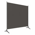 Eleganter Raumteiler aus Polyester, 175x180 cm, faltbar, für Wohn- und Arbeitsbereiche, Anthrazit