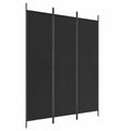 Moderner 3-teiliger Paravent Raumteiler in Schwarz, 150x200 cm