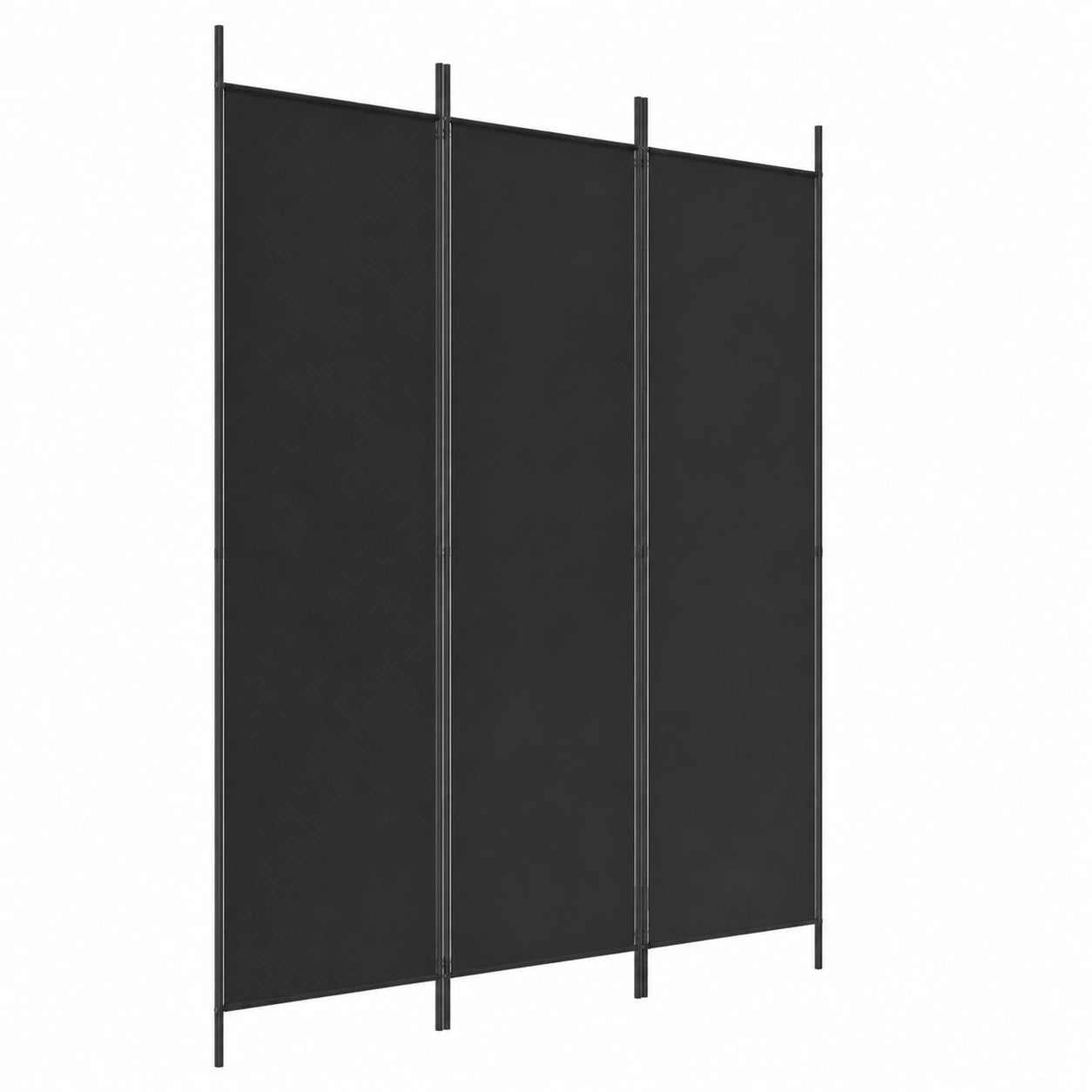 Moderner 3-teiliger Paravent Raumteiler in Schwarz, 150x200 cm