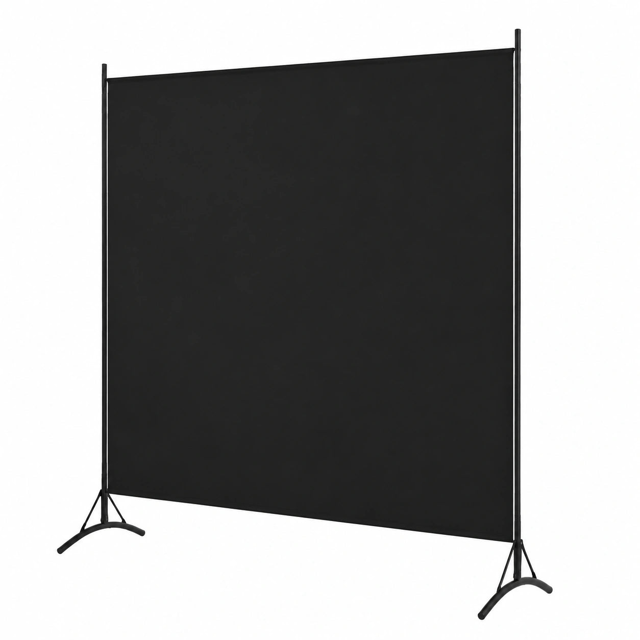 3-Panel Raumteiler Schwarz 175x180 cm, Atmungsaktiver Stoff für Schlafzimmer, Wohnzimmer und Büro