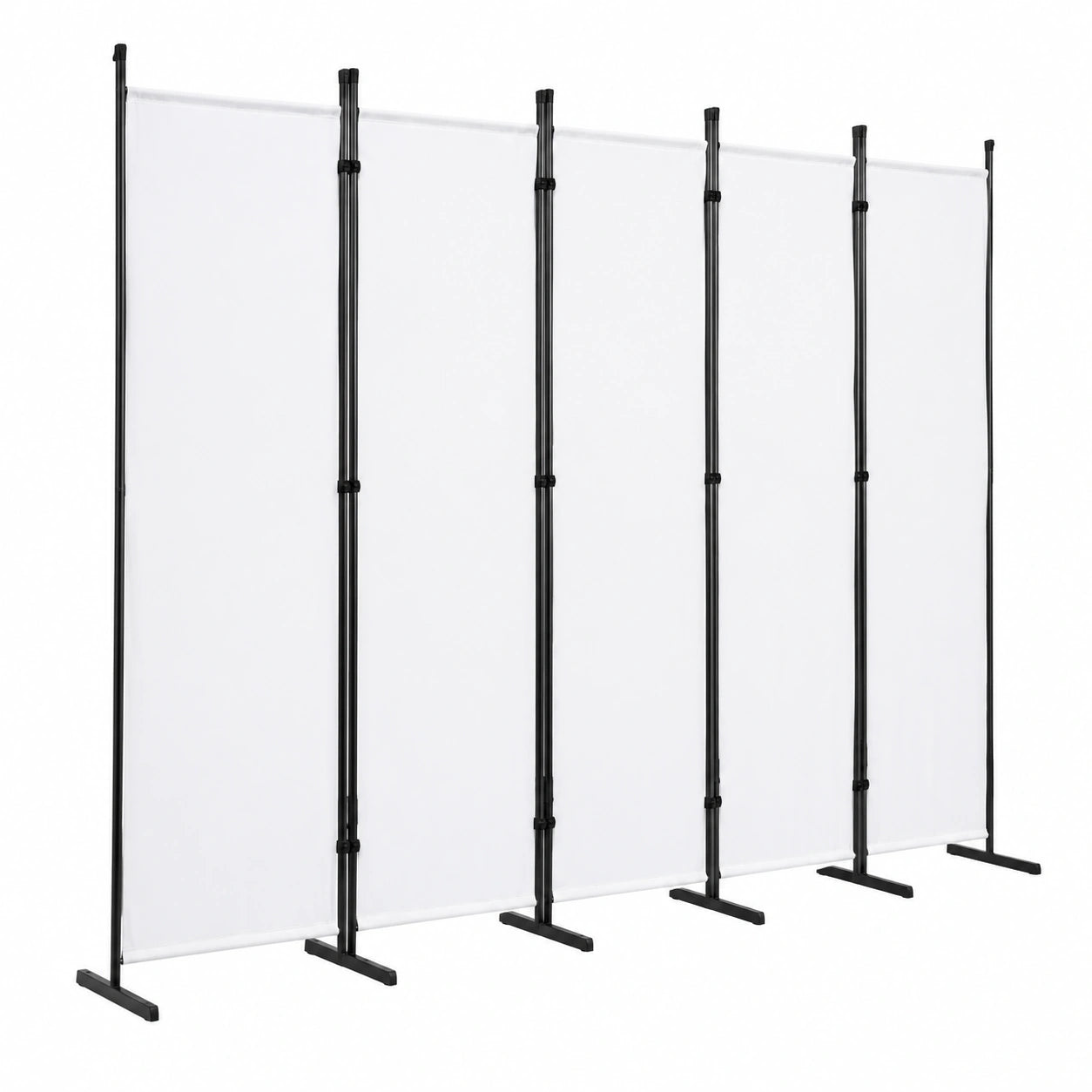 Extralanger Paravent 5-teilig in Weiß - Elegante Raumtrennung