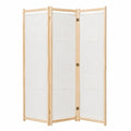 Freistehender Paravent Raumteiler, 3-teilig, Cremestoff, 120x170cm
