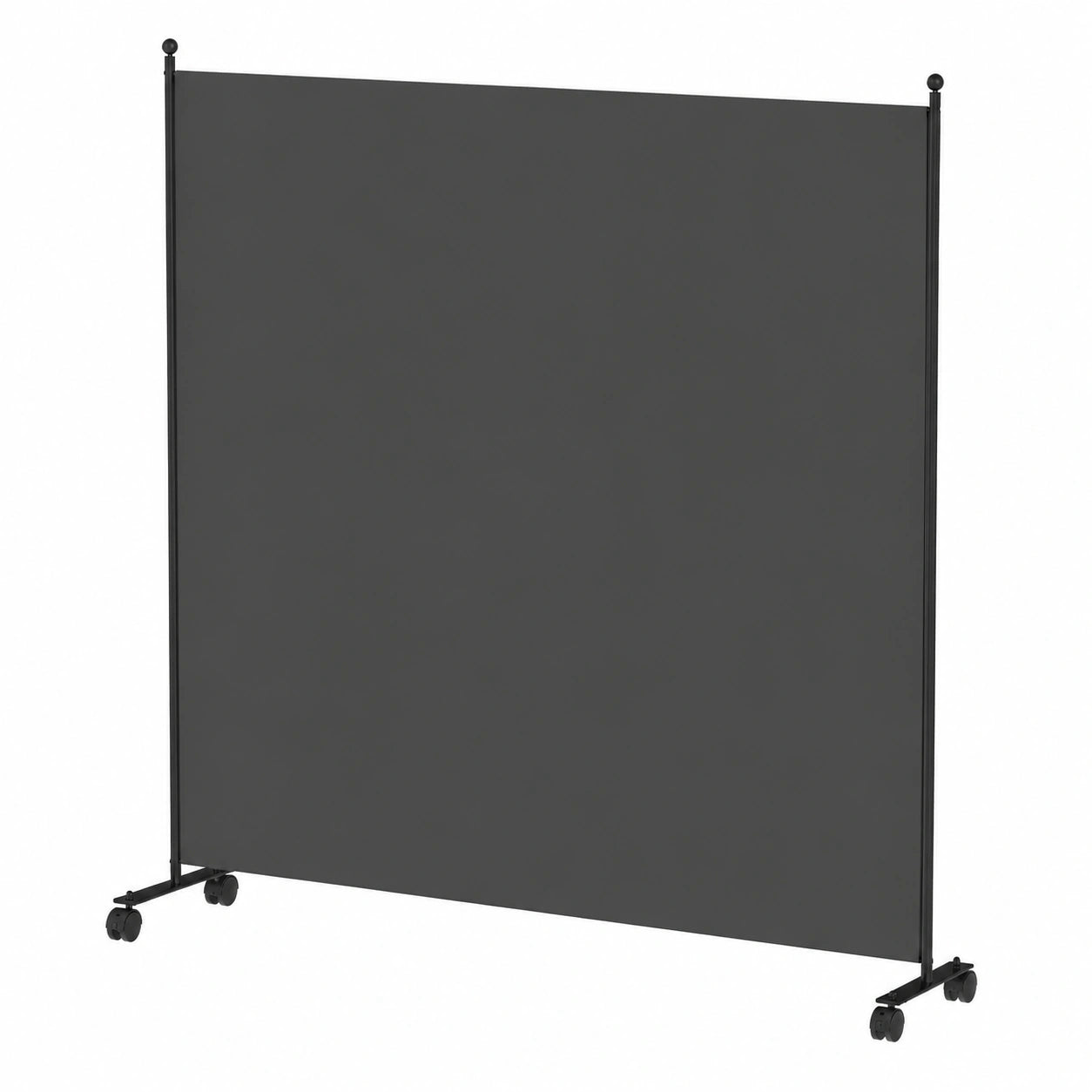 Rollbarer Paravent Raumteiler, faltbare Trennwand 187x181x30 cm, Sichtschutz aus Polyester, ideal für Büro und Balkon, einfache Montage (Anthrazit)
