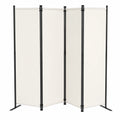 VEVOR Faltbarer Raumteiler: 4-teiliger Paravent für Büro, Schlafzimmer und Balkon, Weiß 228x45x172,5 cm