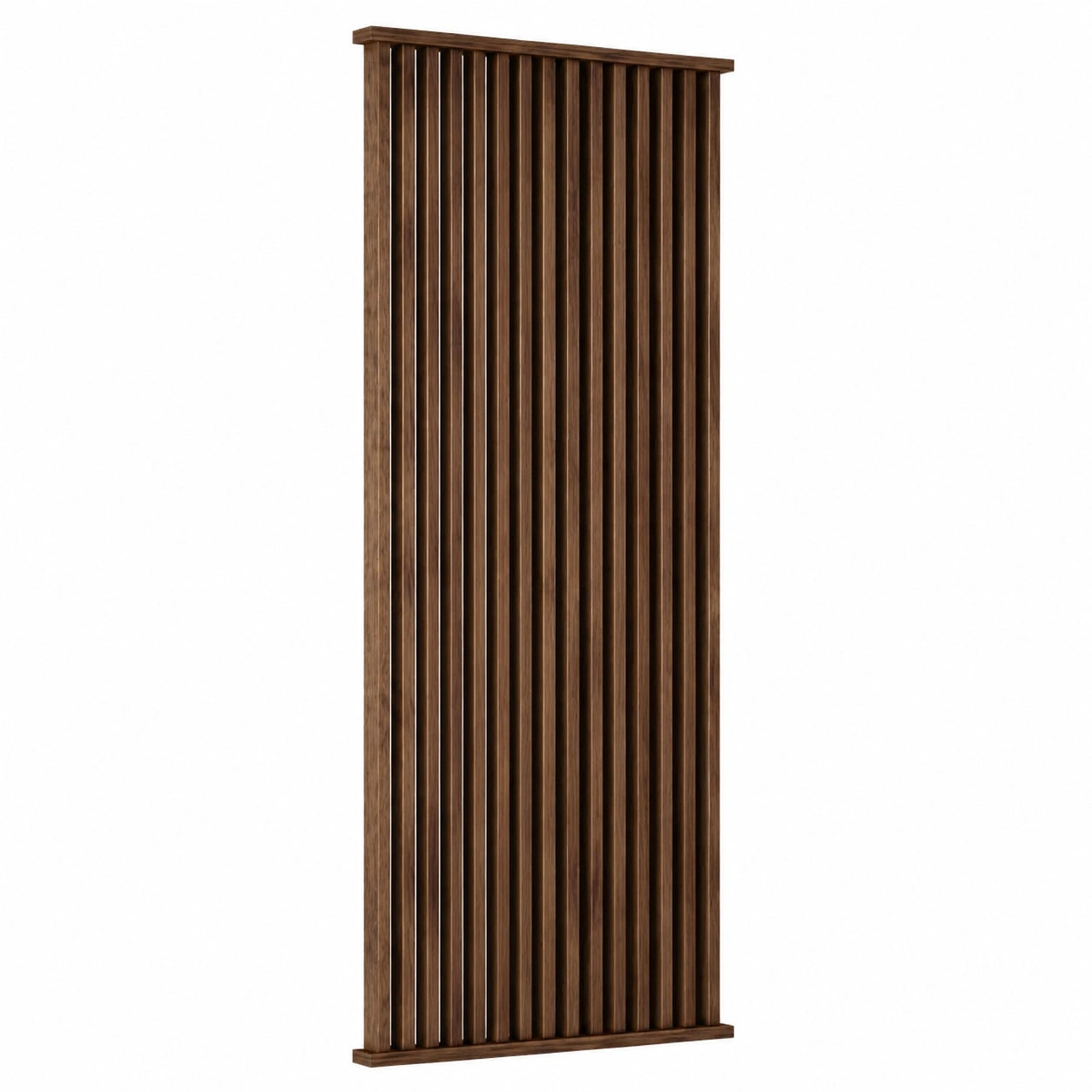 Moderner Walnuss-Raumteiler 100x270 cm - Elegante Lamellenwand aus MDF für Wohn- und Büroräume