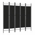 vidaXL Raumteiler Paravent Spanische Wand Schwarz 240x180 cm