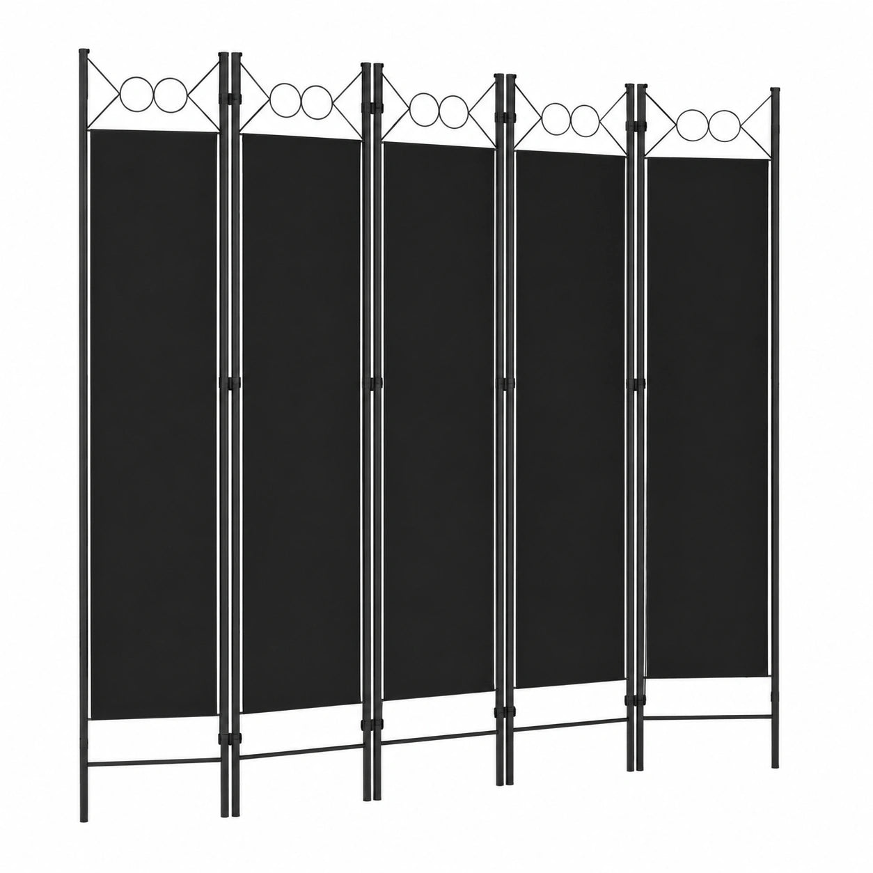 vidaXL Raumteiler Paravent Spanische Wand Schwarz 240x180 cm