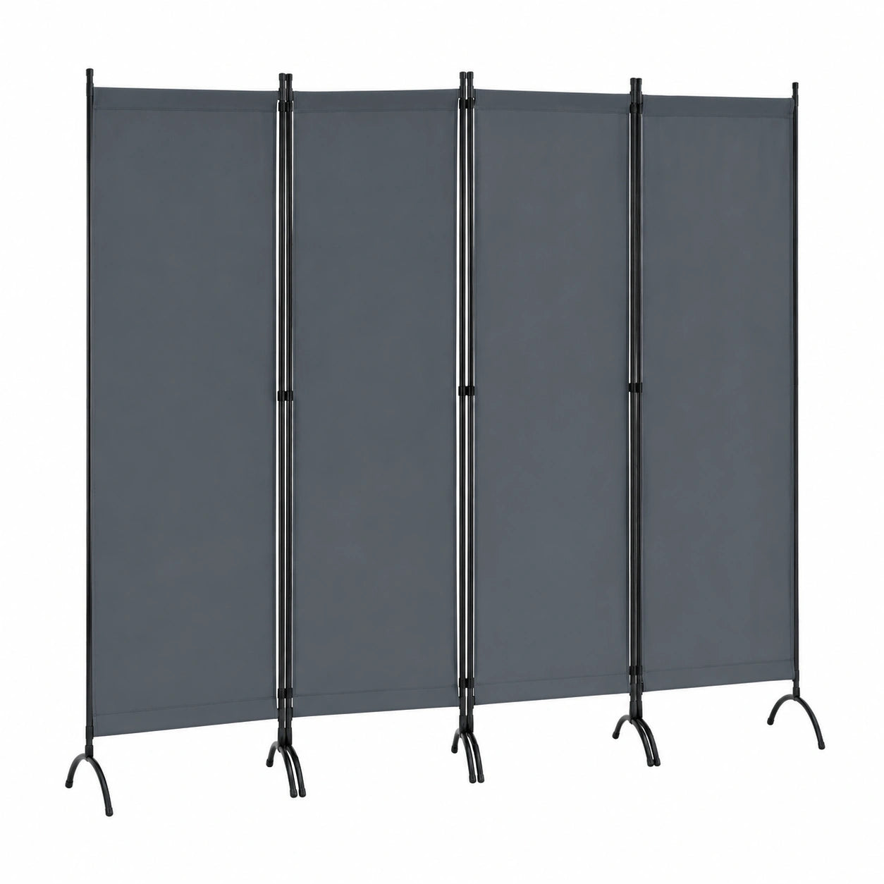 WOLTU Raumteiler 4-teilig 224x182 cm Dunkelgrau, Faltbarer Sichtschutz für Innen und Außen, Perfekt für Wohnzimmer, Balkon und Garten
