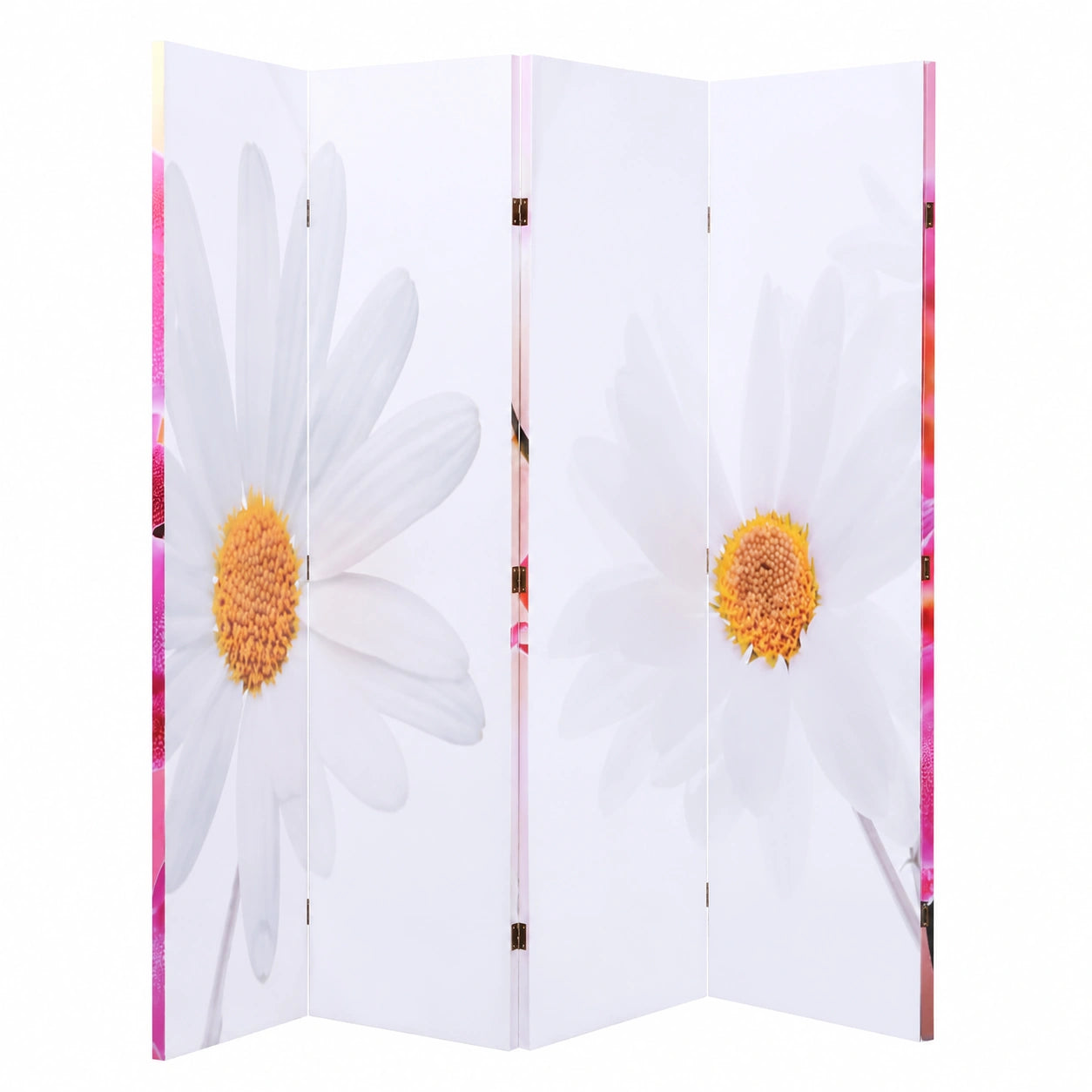 Einteiliger Paravent mit Blumenmuster, 200x170 cm, faltbar
