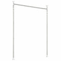 Verstellbare Raumteiler-Stange ohne Bohren, Metall-Trennwand 178-317cm für Wohn- und Arbeitsbereiche, Silber