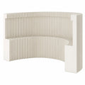 Faltbarer Raumteiler mit integriertem Regal aus nachhaltigem Kraftpapier, montagefrei – Perfekt für Büro, Wohnzimmer und Schlafzimmer, Weiß, 1.8m Höhe x 3m Länge
