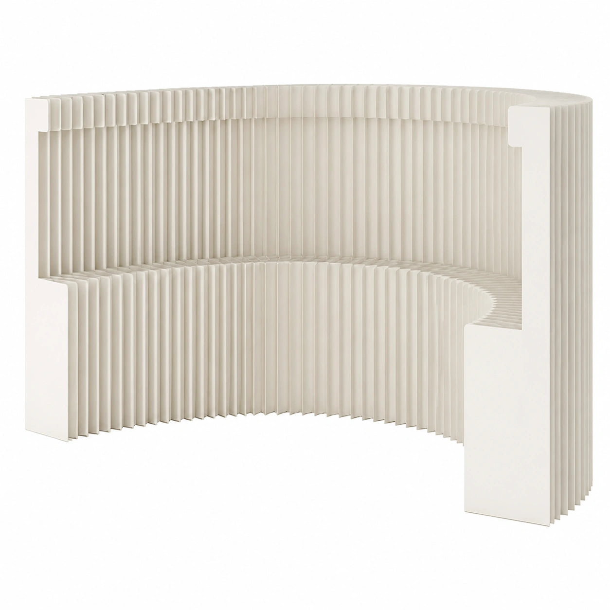 Faltbarer Raumteiler mit integriertem Regal aus nachhaltigem Kraftpapier, montagefrei – Perfekt für Büro, Wohnzimmer und Schlafzimmer, Weiß, 1.8m Höhe x 3m Länge