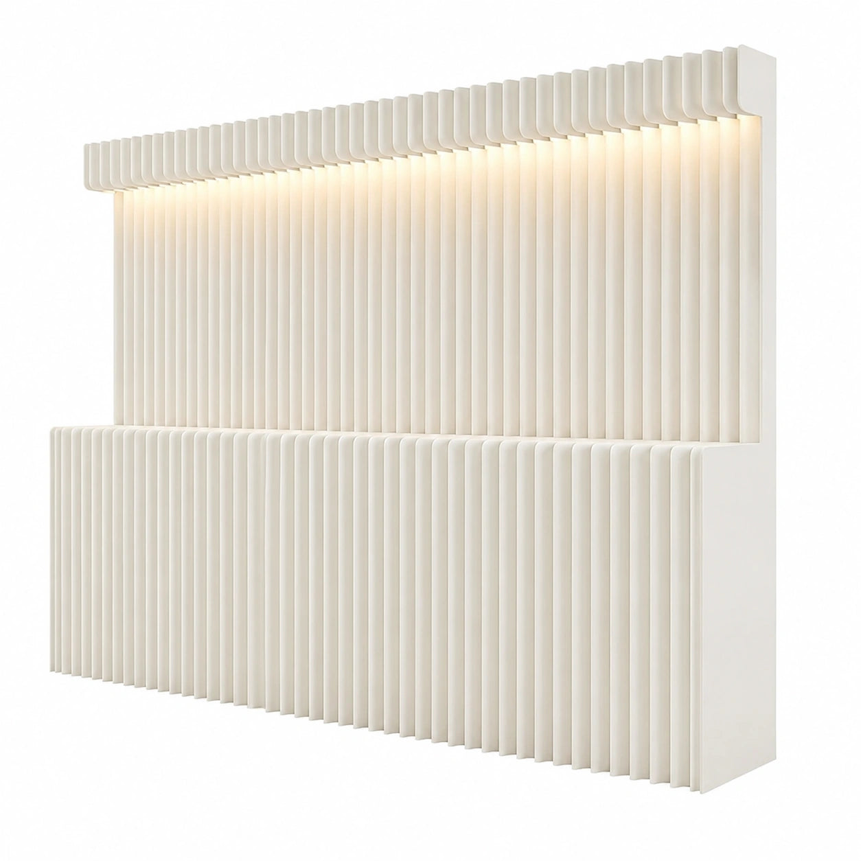 Kompakter Raumteiler aus Kraftpapier, umweltfreundlich und faltbar, 2,4 x 5 m, ideal für Wohnzimmer und Büros