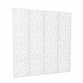 Moderner Raumteiler aus Holz-Kunststoff, durchbrochenes Design, DIY-Panel für Wohnzimmer oder Hoteldeko, Farbe: Weiß, Set: 10 Stück